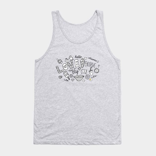 Love, Believe & Stay Cool Tank Top by Mellowdays